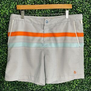 Original Penguin Striped Swim Shorts Sz 34